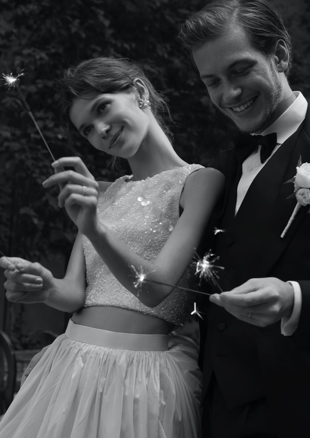 BRIDE : EAU IMPÉRIALE  /  GROOM : TUXEDO KN-05 TAGLIATORE BLACK画像